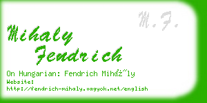 mihaly fendrich business card